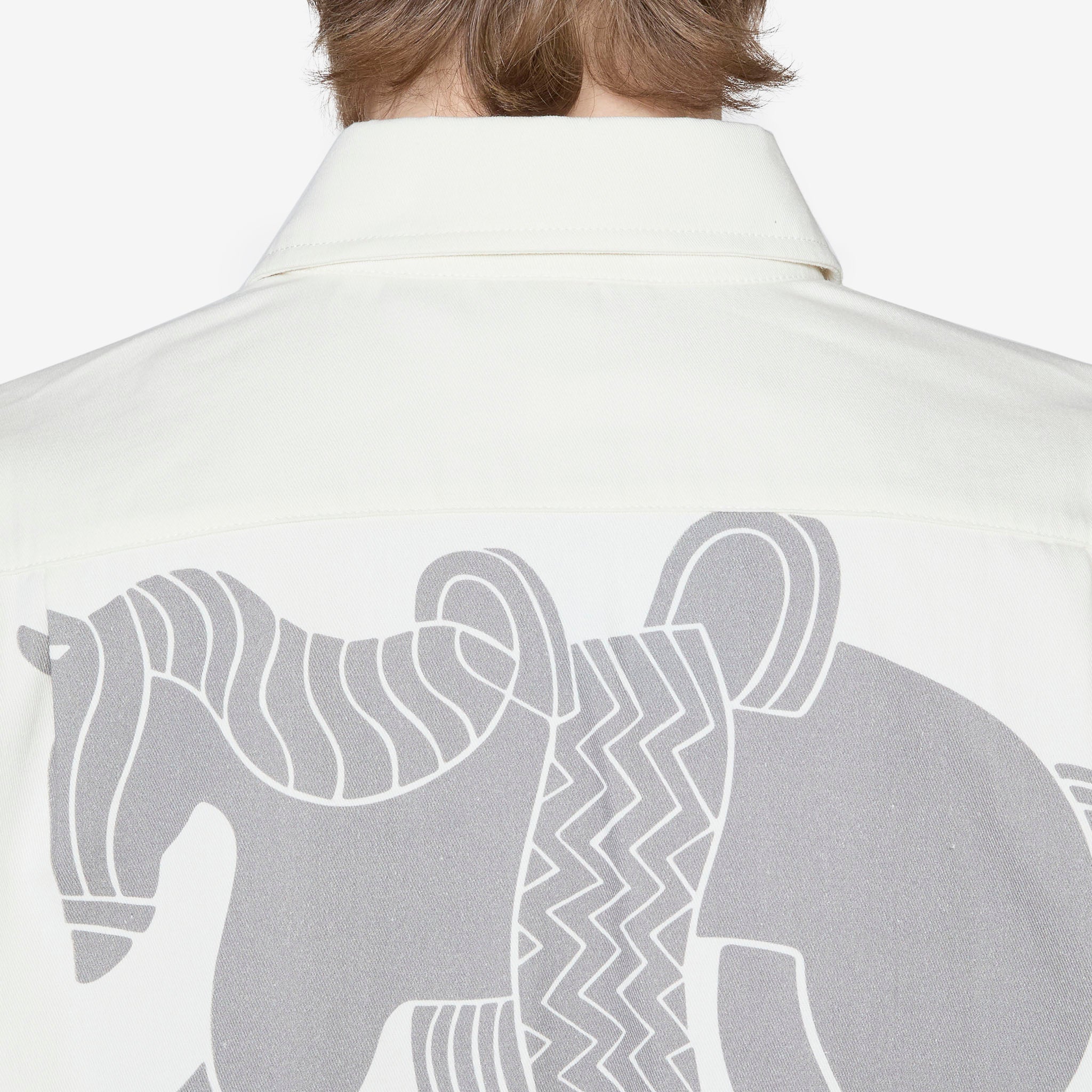 Horse T-shirt - Repeated Off White