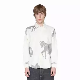 Horse T-shirt - Repeated Off White