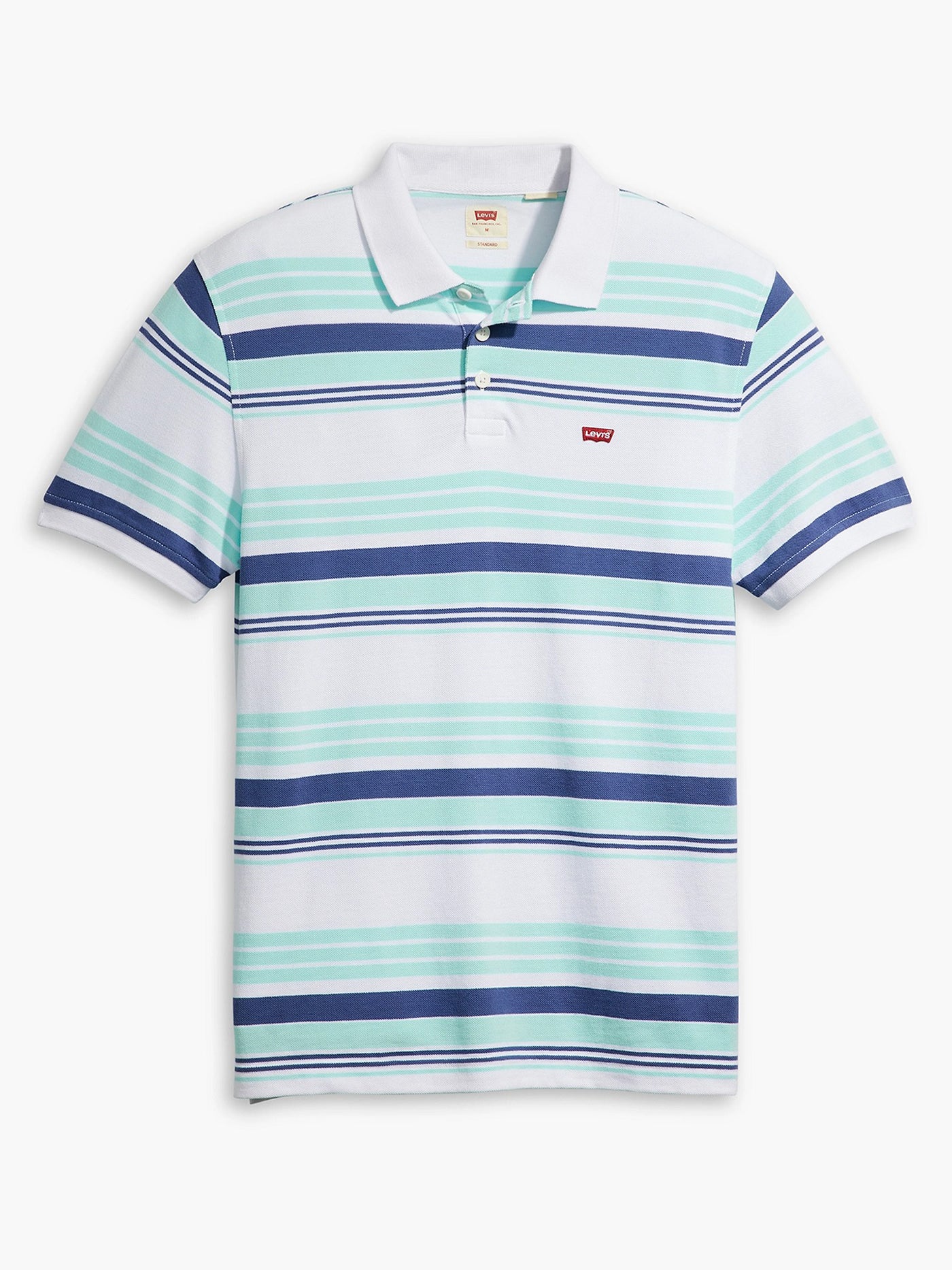 Housemark Salt Water Stripe Polo White