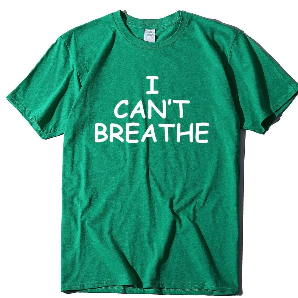 Short Sleeve T-Shirt 'I Can't Breathe' Print