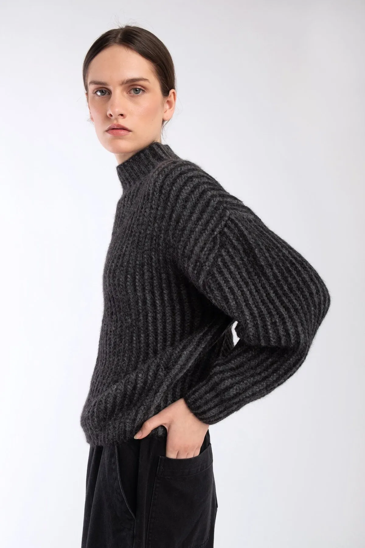 Charcoal Ines Sweater - Shop Now