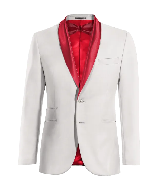 Ivory slim fit elastic blazer