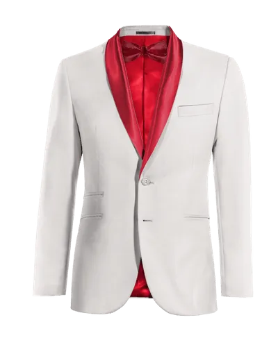 Ivory slim fit elastic blazer