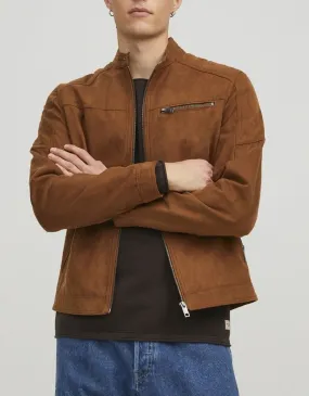 Jack & Jones Rocky Biker Faux Leather Look Jacket High Demand