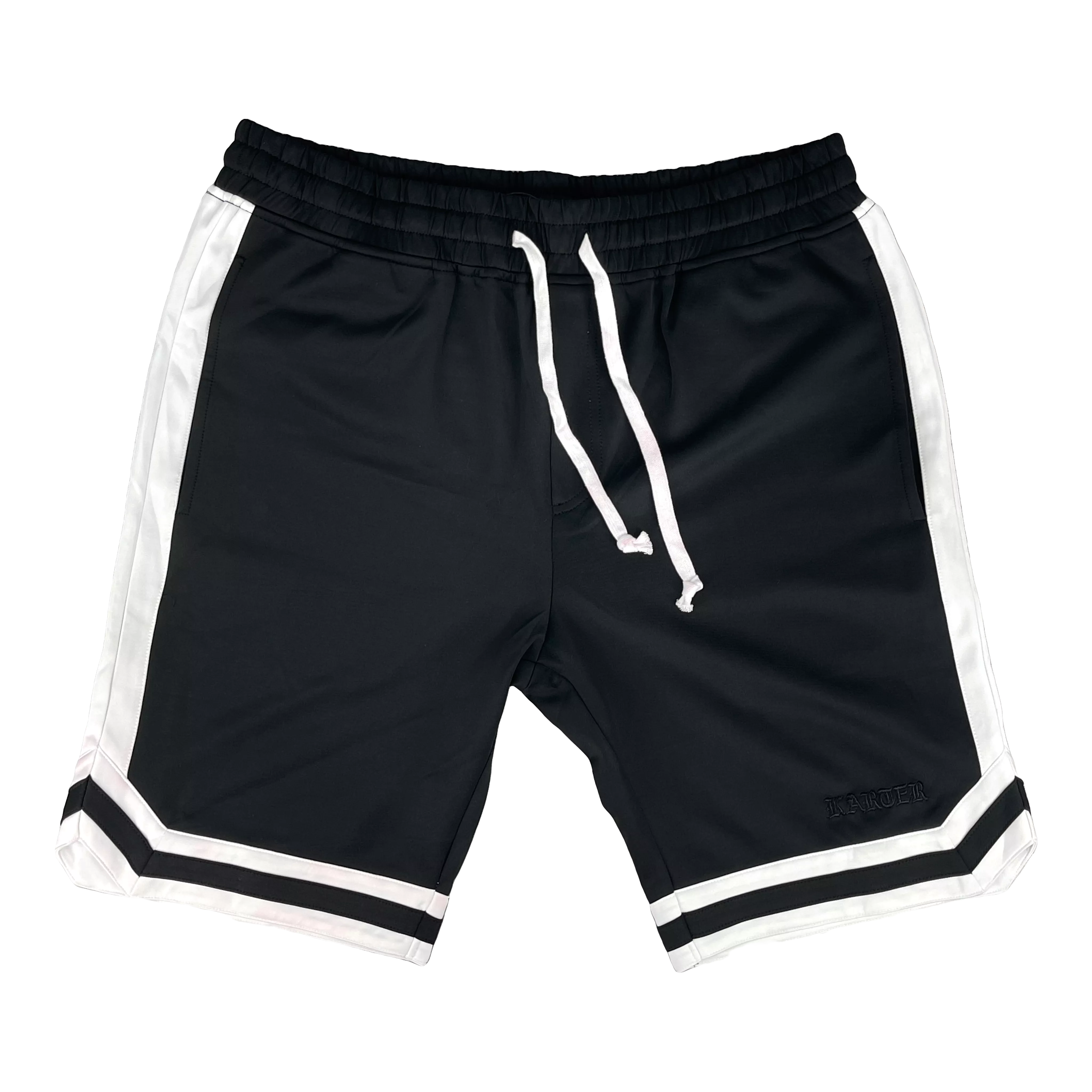 James brand black athletic shorts for men.