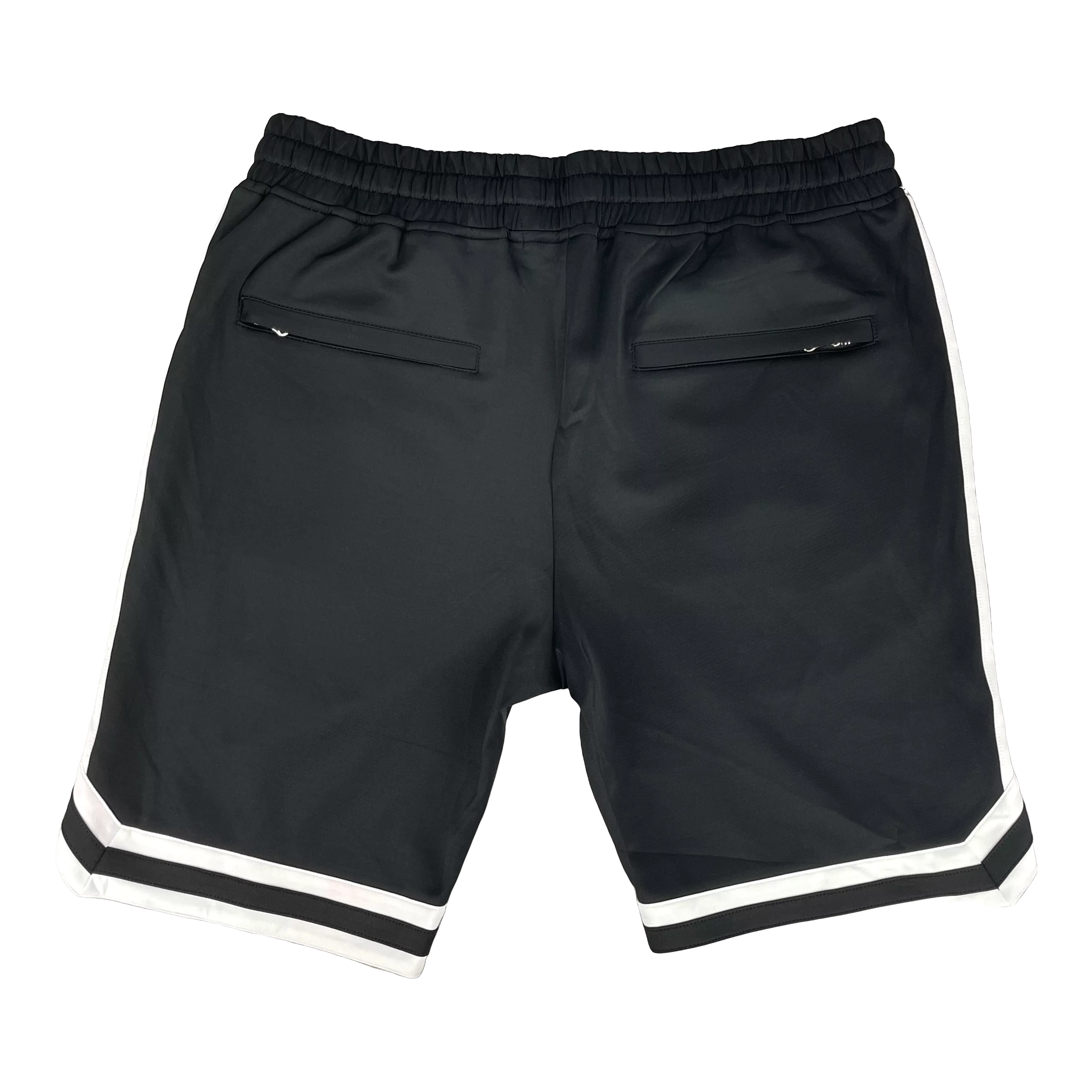 James brand black athletic shorts for men.