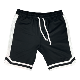 James brand black athletic shorts for men.