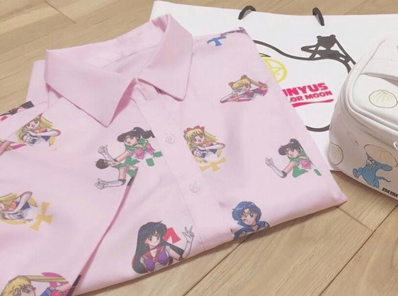 Japanese Cartoon Sailor Moon Print Shirt BY22979.