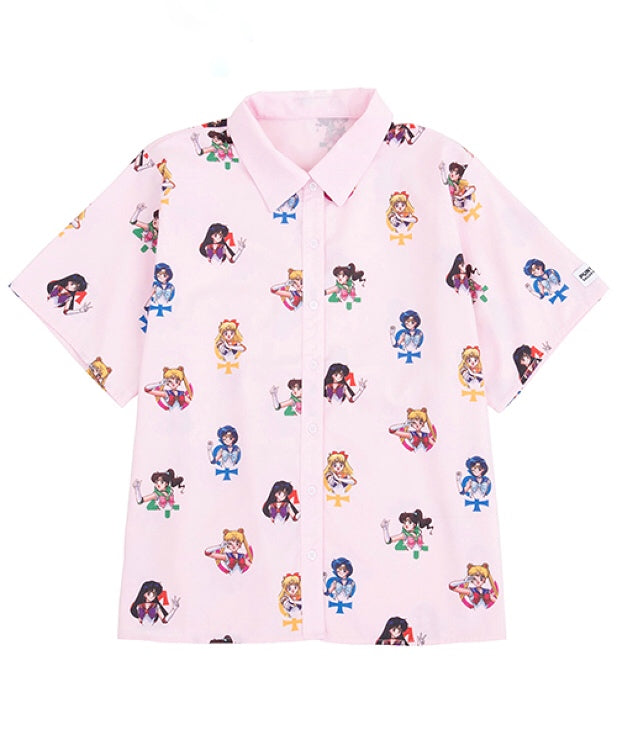 Japanese Cartoon Sailor Moon Print Shirt BY22979.