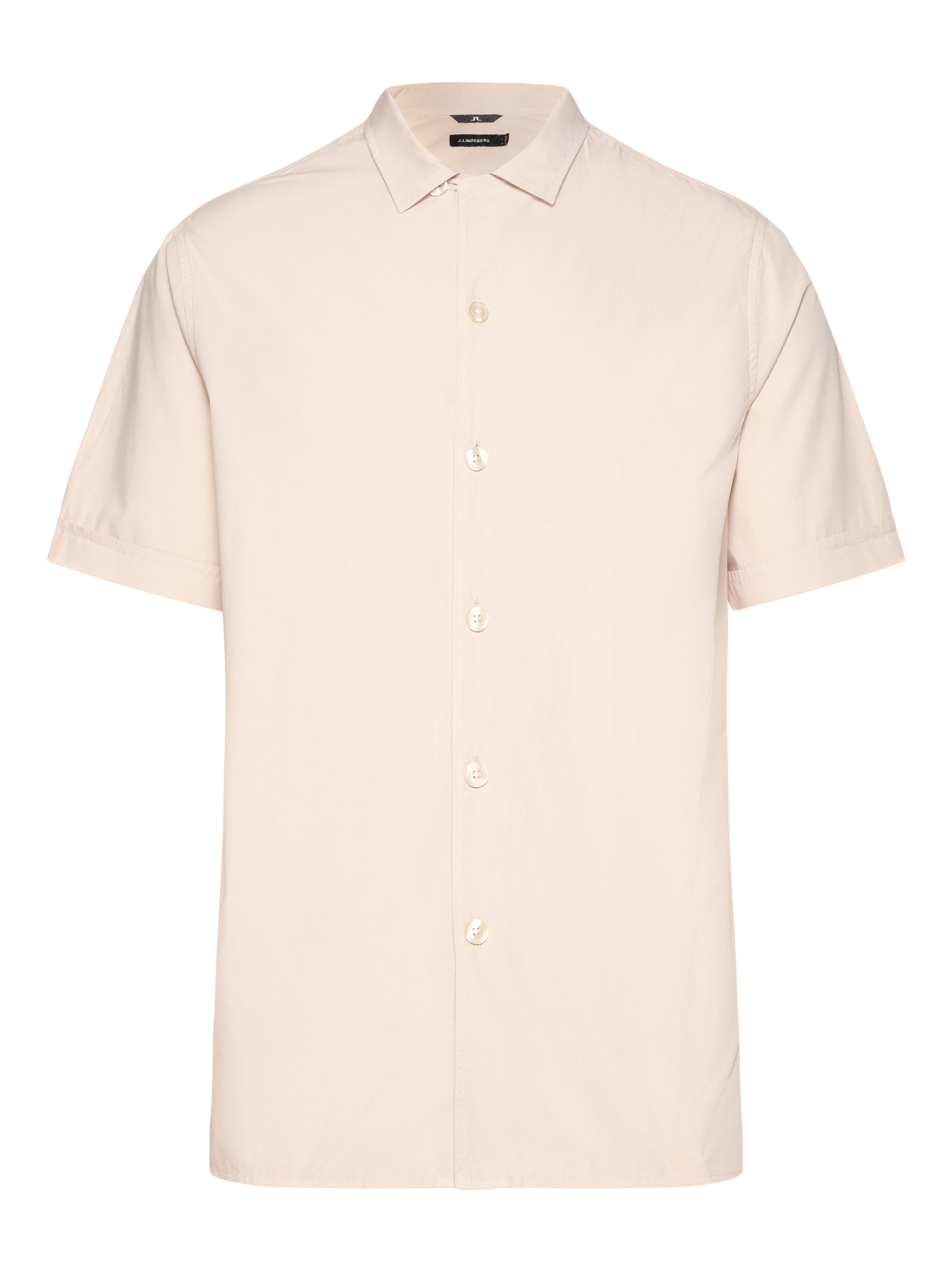 J.Lindeberg Men's Short Sleeve Poplin Polo - Summer Beige