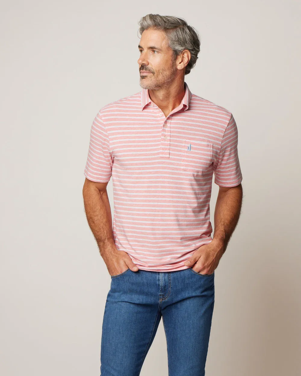 Johnnie-O Mens Original Polo Matthis Stripe