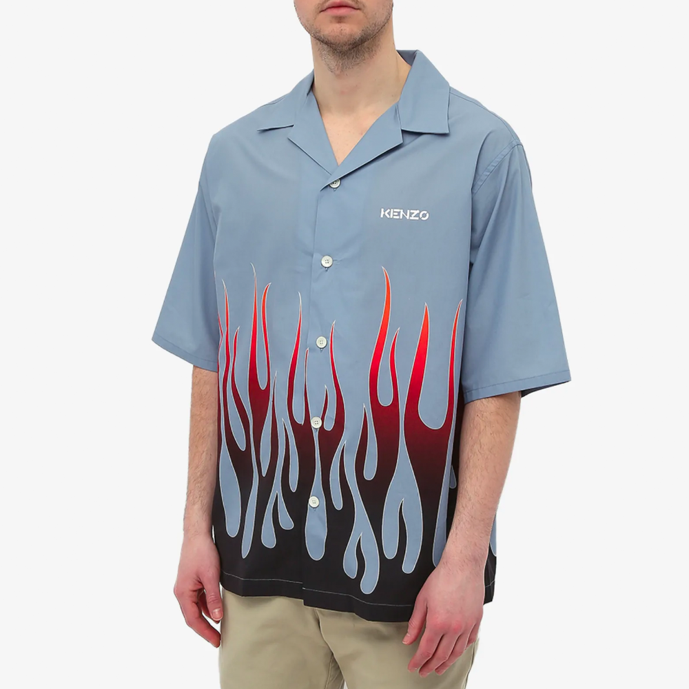 Kenzo Hawaiian Flame Print Shirt