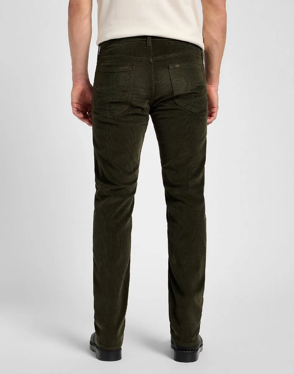 Lee Regular Straight Corduroy Jeans in Olive Night