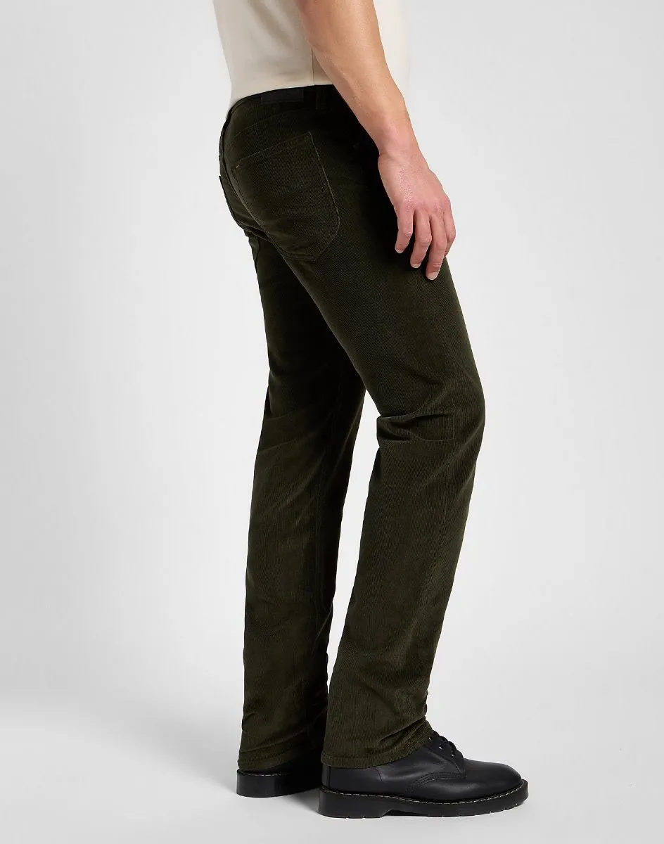 Lee Regular Straight Corduroy Jeans in Olive Night