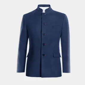 Limited edition navy blue linen blazer