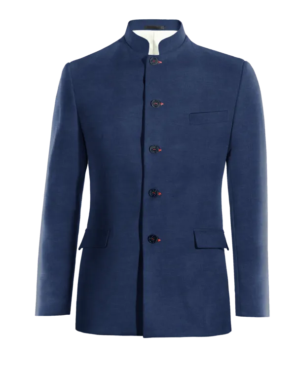 Limited edition navy blue linen blazer