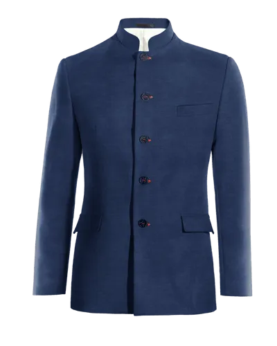 Limited edition navy blue linen blazer