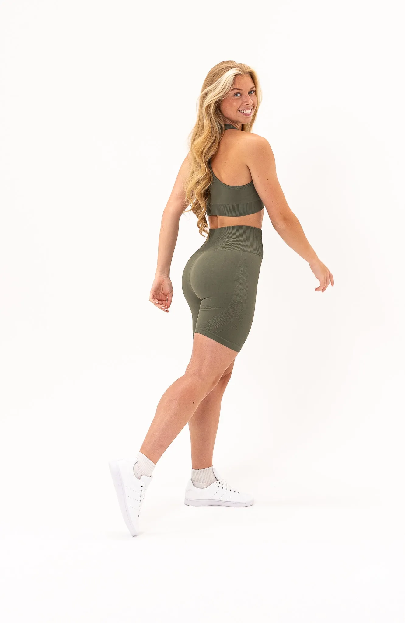 Olive Fade Limitless Seamless Shorts