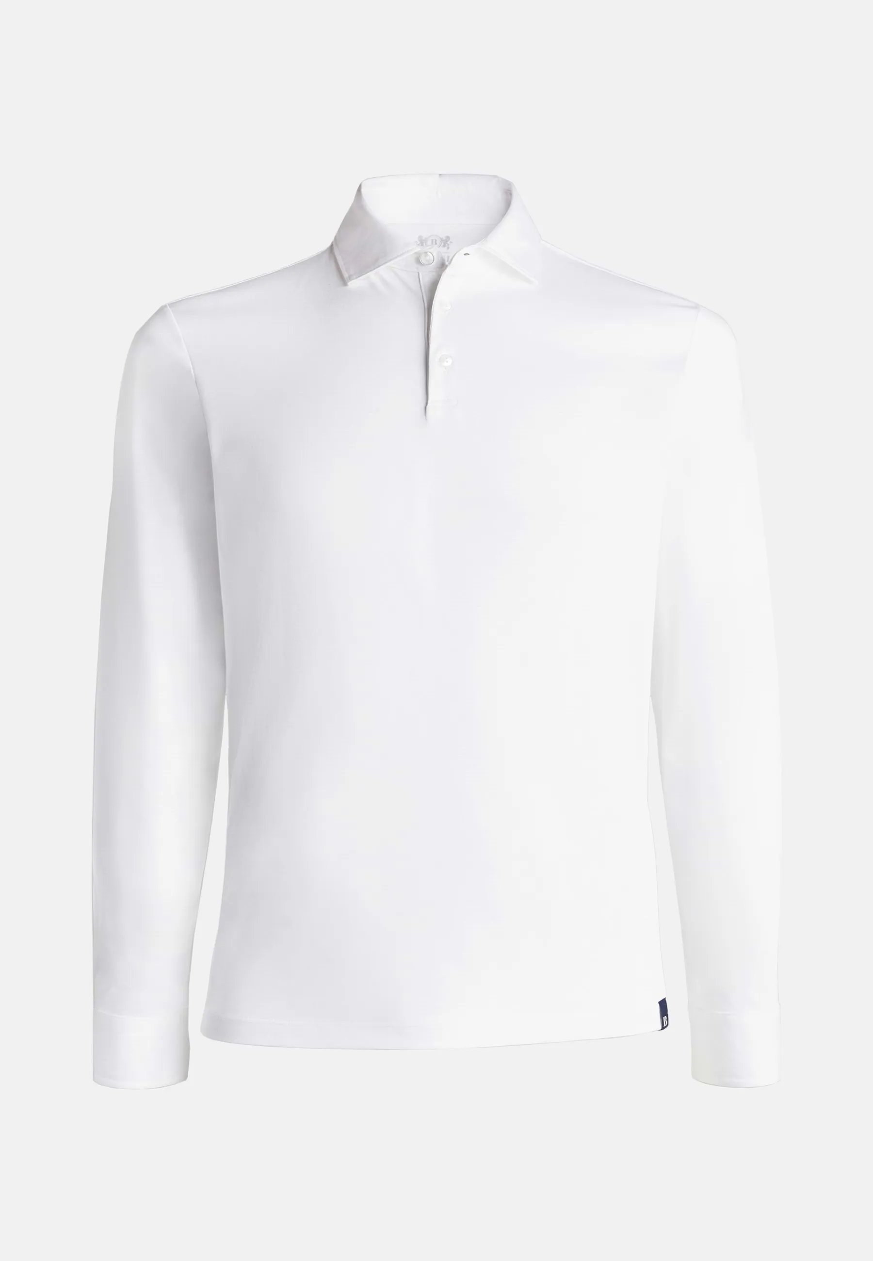 Long Sleeved Regular Fit Polo Shirt In Pima Cotton Jersey Shop