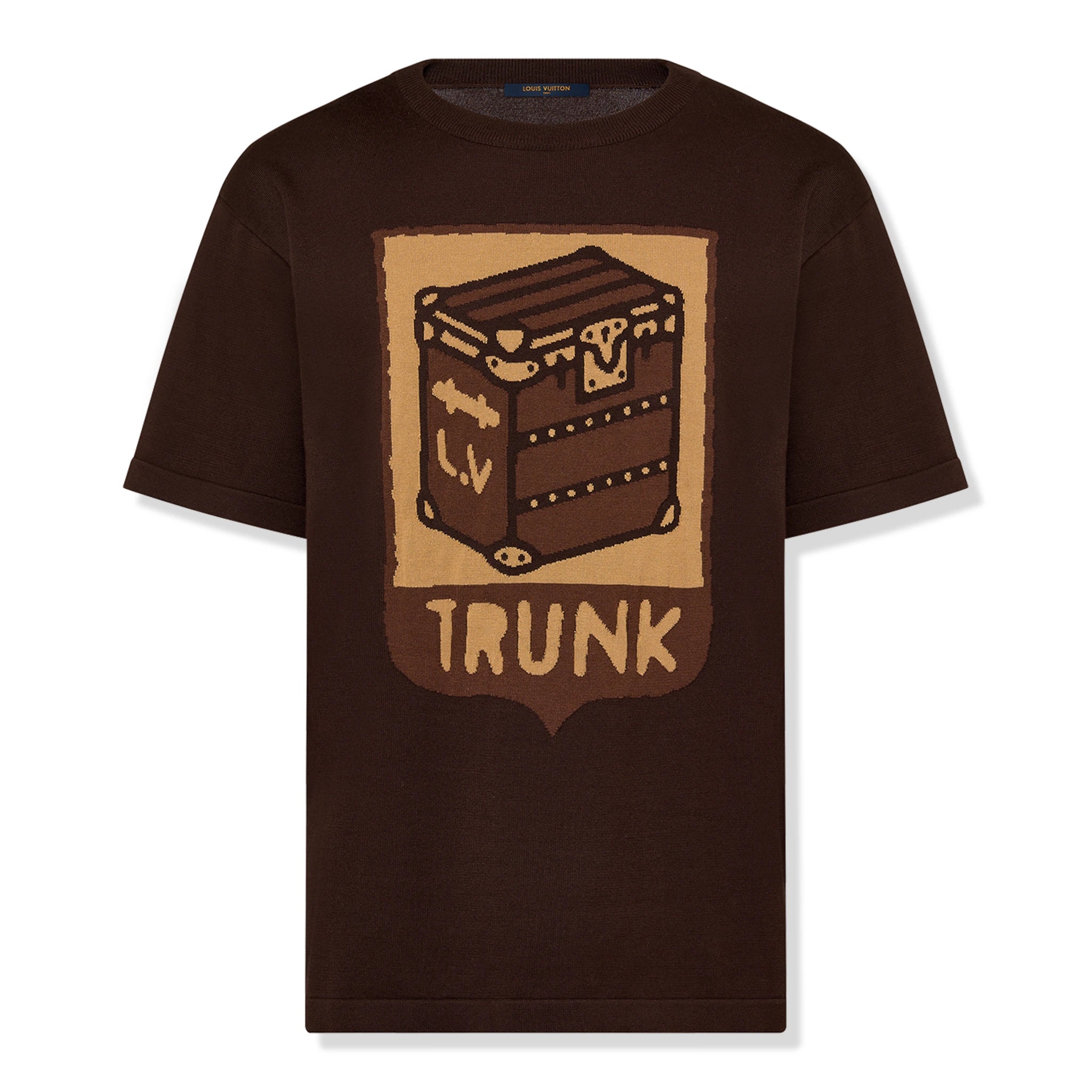 Louis Vuitton Brown Trunk Print Cotton T-Shirt