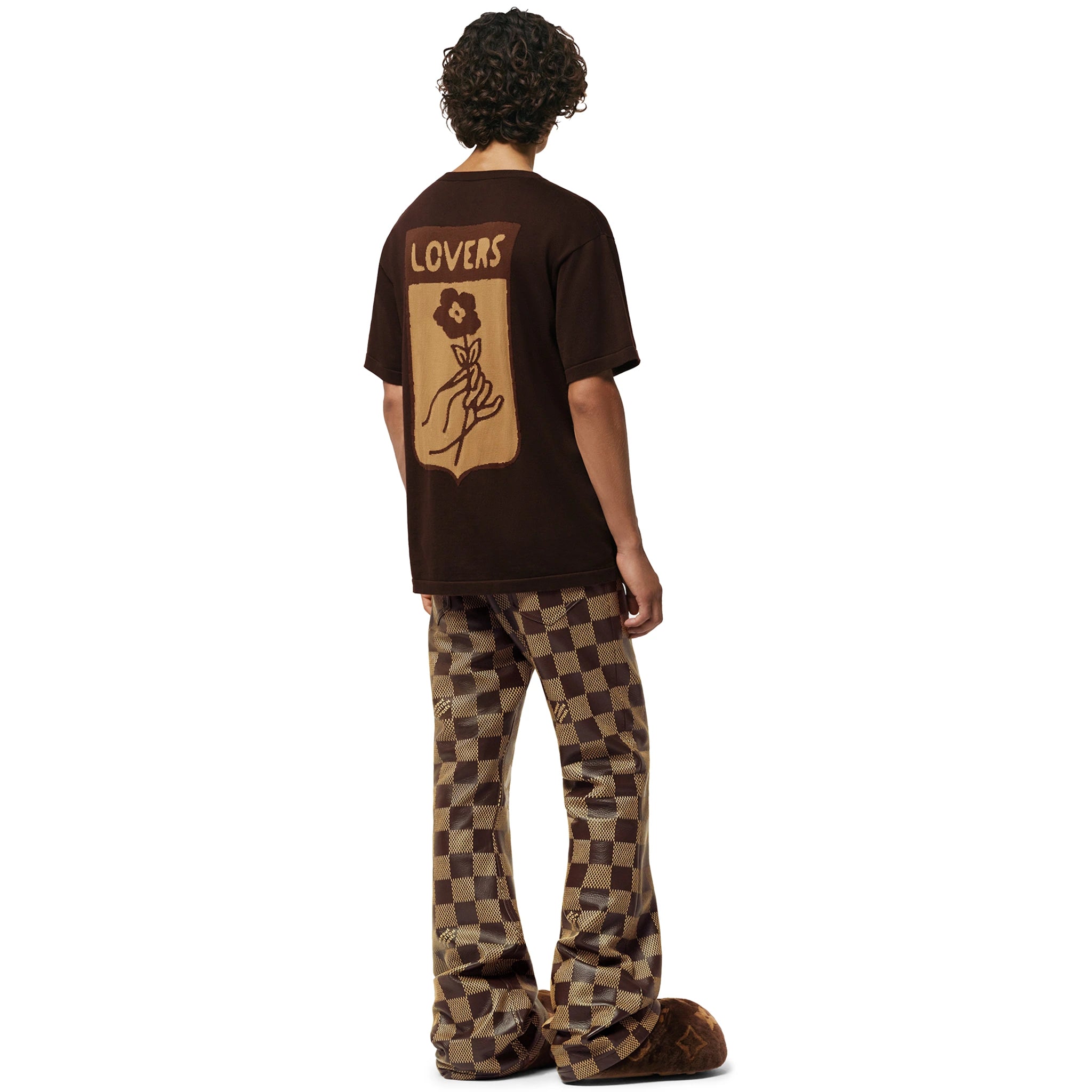 Louis Vuitton Brown Trunk Print Cotton T-Shirt