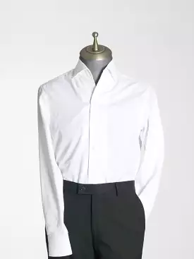 Luca White Formal Shirt with One-Piece Collar