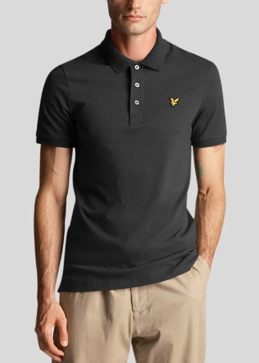 Plain Short Sleeve Polo Shirt at Lyle & Scott Gunmetal