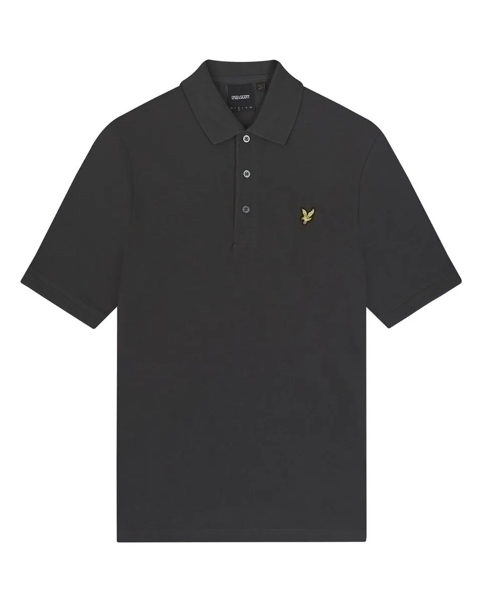 Plain Short Sleeve Polo Shirt at Lyle & Scott Gunmetal