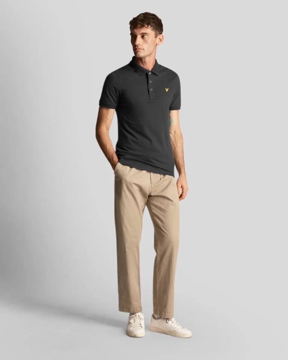 Plain Short Sleeve Polo Shirt at Lyle & Scott Gunmetal