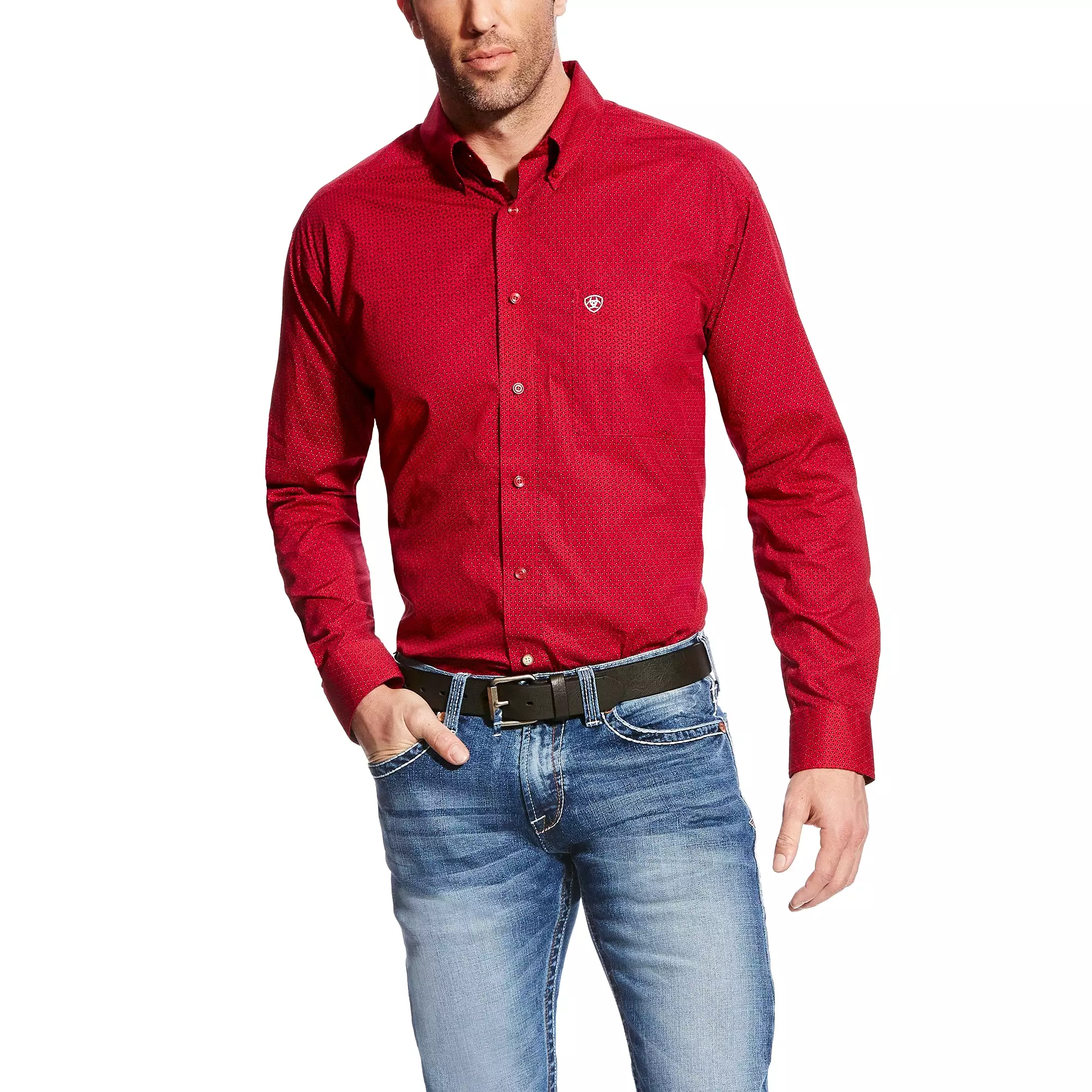 Mens Ariat Glenn Shirt - True Crimson | Buy Now!