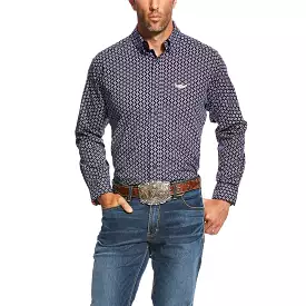 Men's Ariat Relentless Bold Navy Print Shirt - Buy Now!