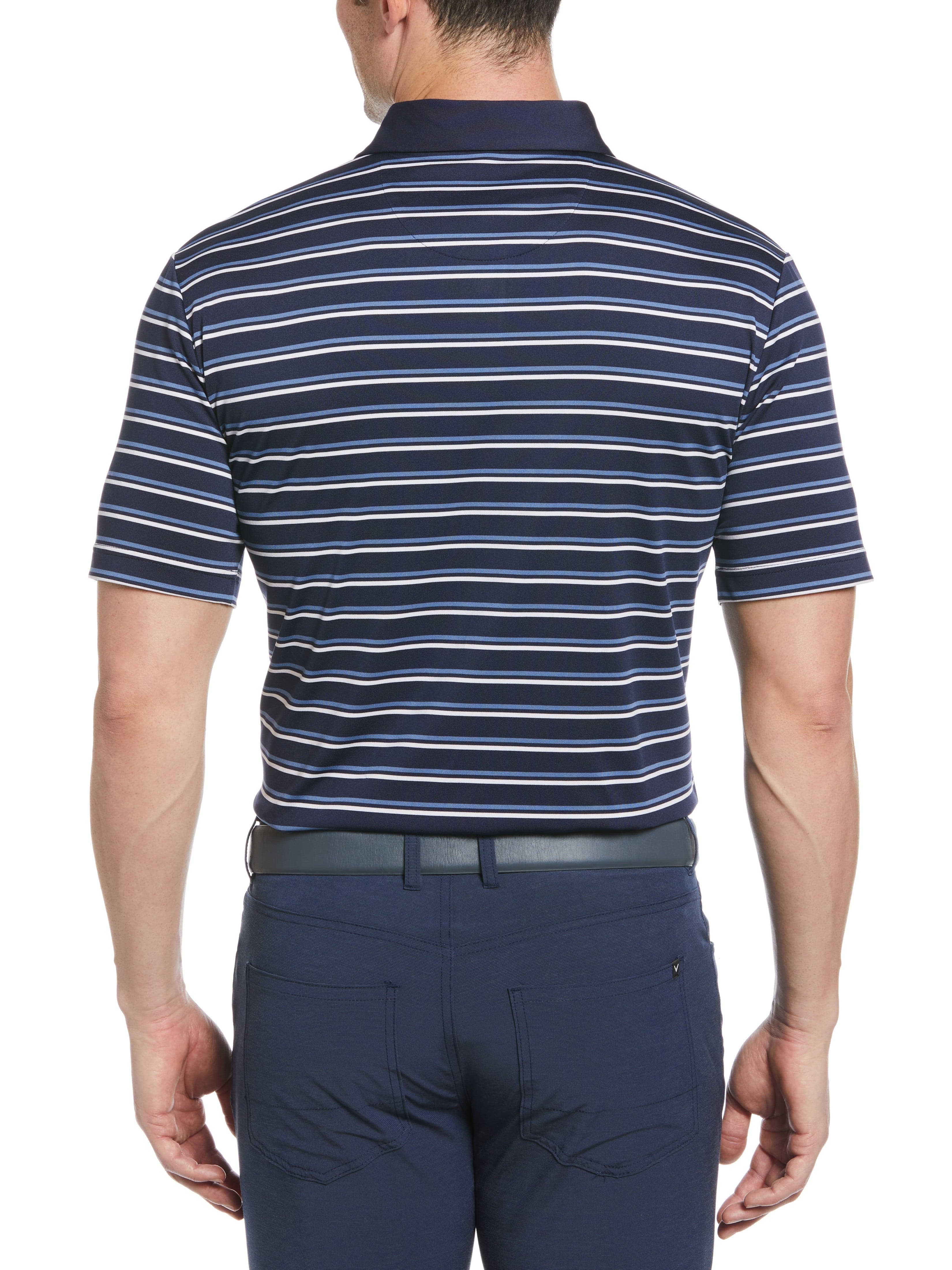 Mens Golf Polo, Feeder Stripe Design