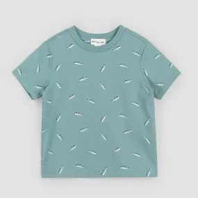 Fishbone Print on Seafoam T-Shirt by Miles The Label