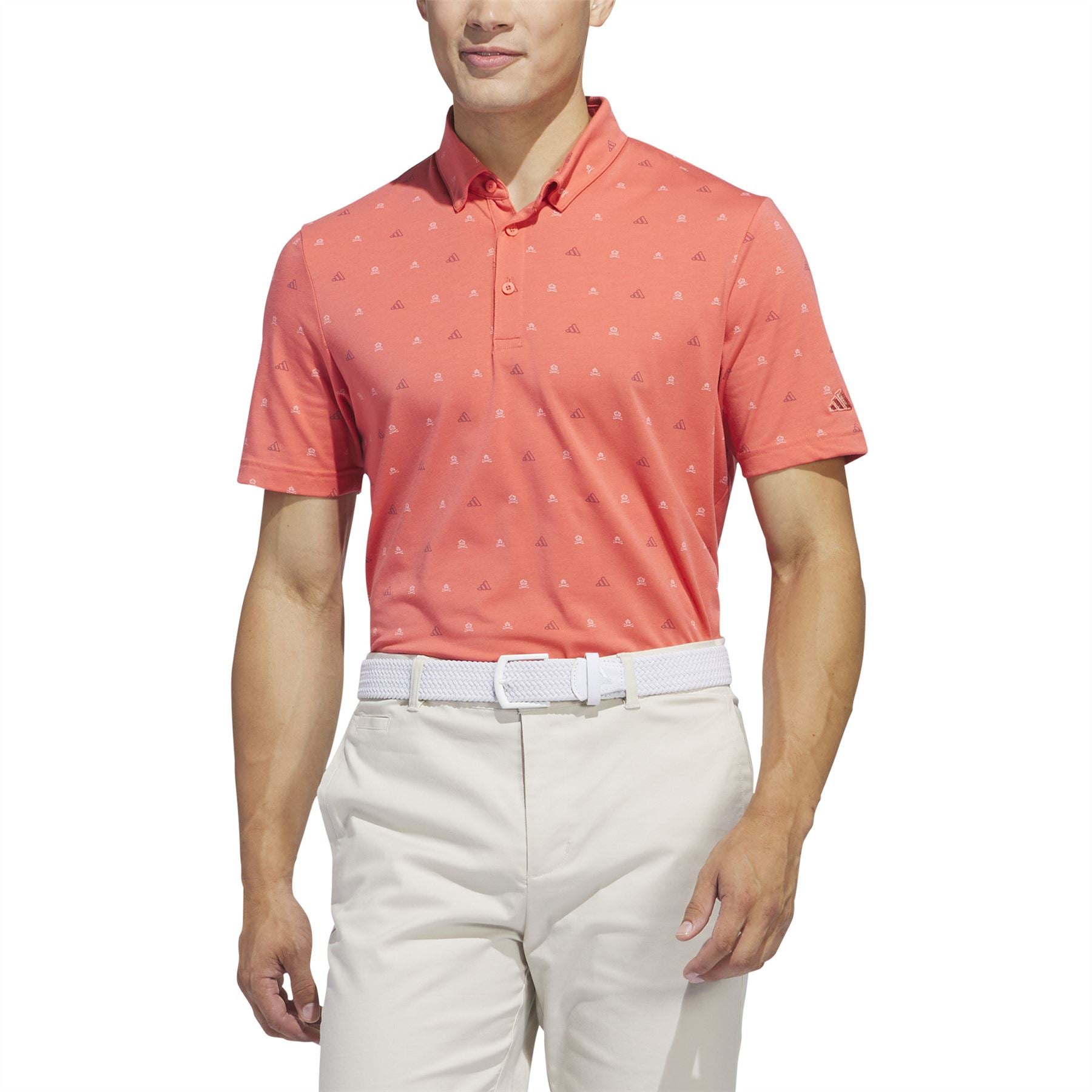 Mini-Crest Regular Fit Printed Polo, Preloved Scarlet - SS24