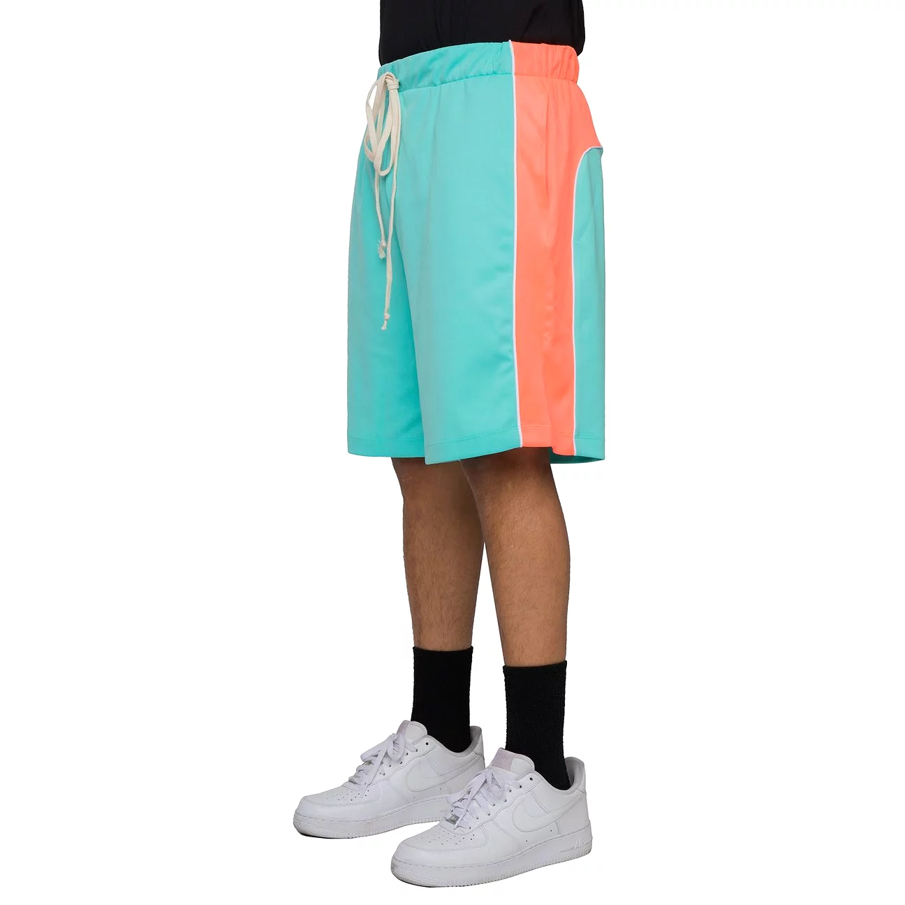 Mint Piping Track Shorts