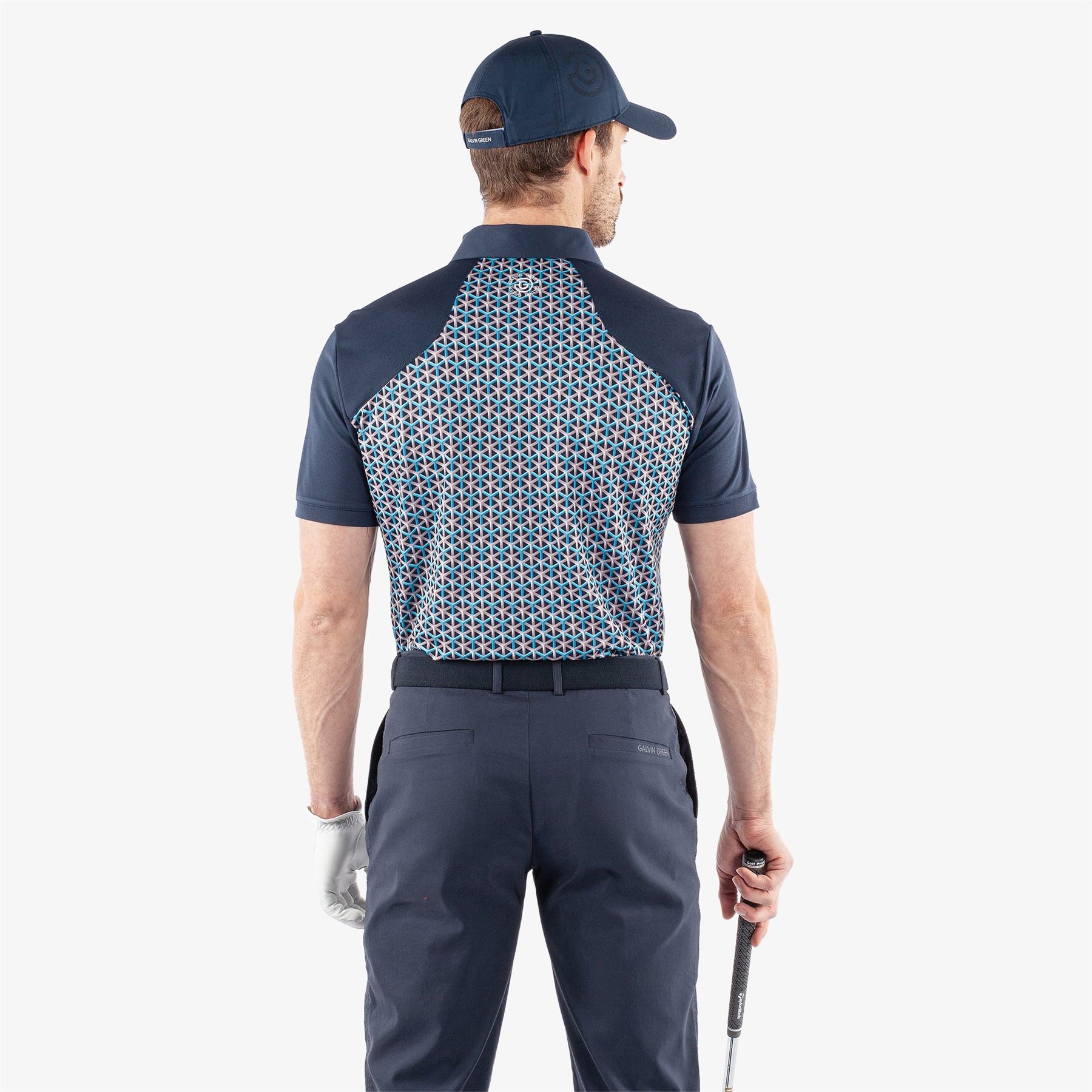 Mio Ventil8+ Polo Shirt - Aqua/Navy Print - SS24