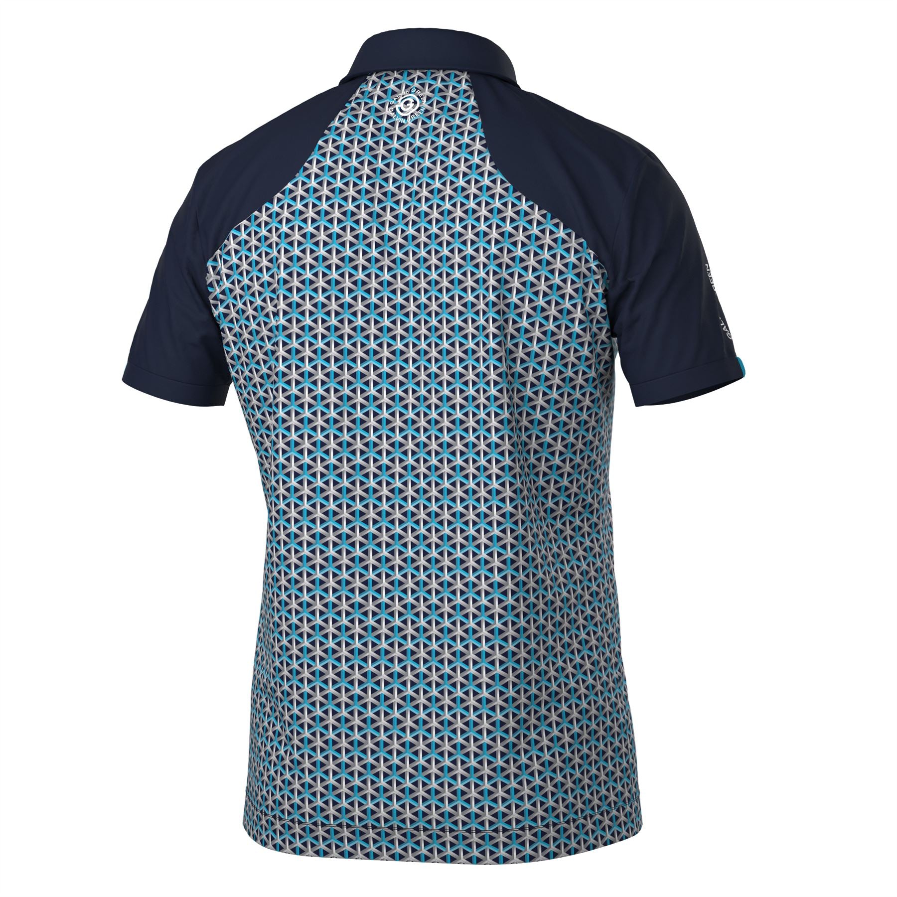 Mio Ventil8+ Polo Shirt - Aqua/Navy Print - SS24