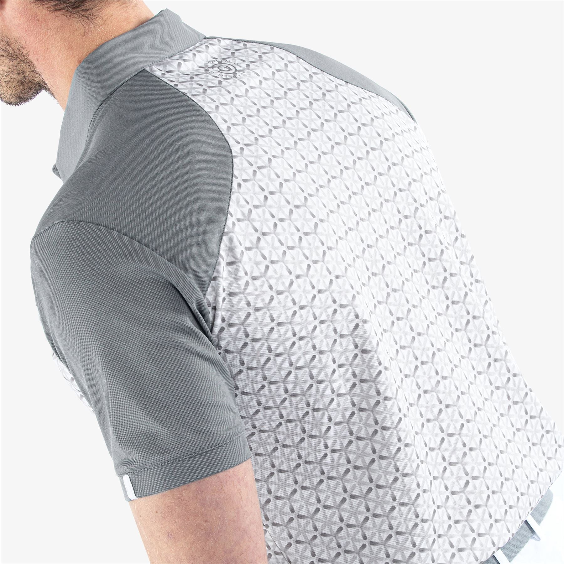 Mio Ventil8+ Printed Polo Cool Grey/Sharkskin - SS24