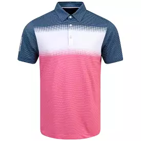 Mo Ventil8+ Polo SS24 Camelia Rose/Navy - Regular Fit