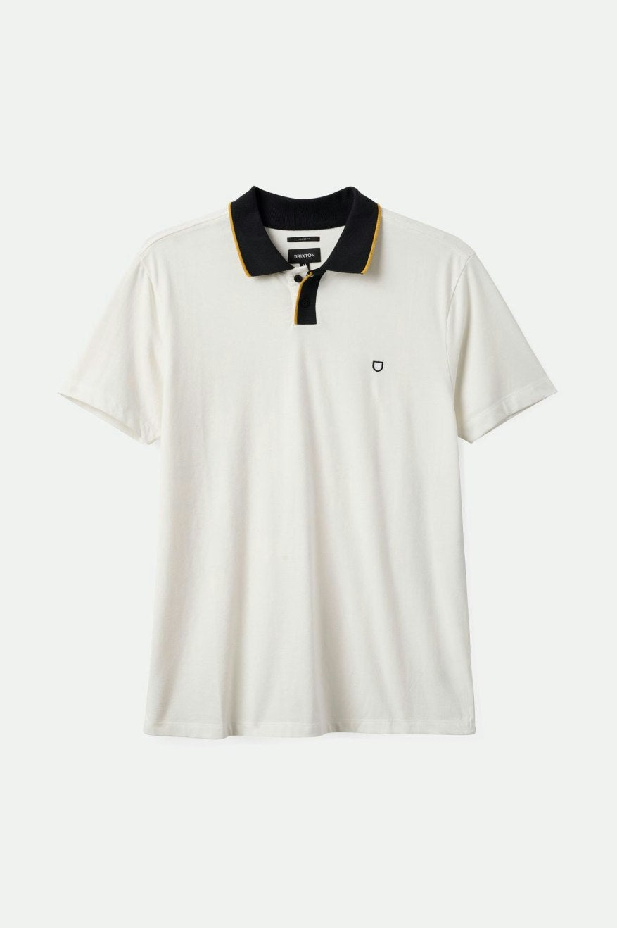 Mod Flex Short Sleeve Polo - Off White/Black