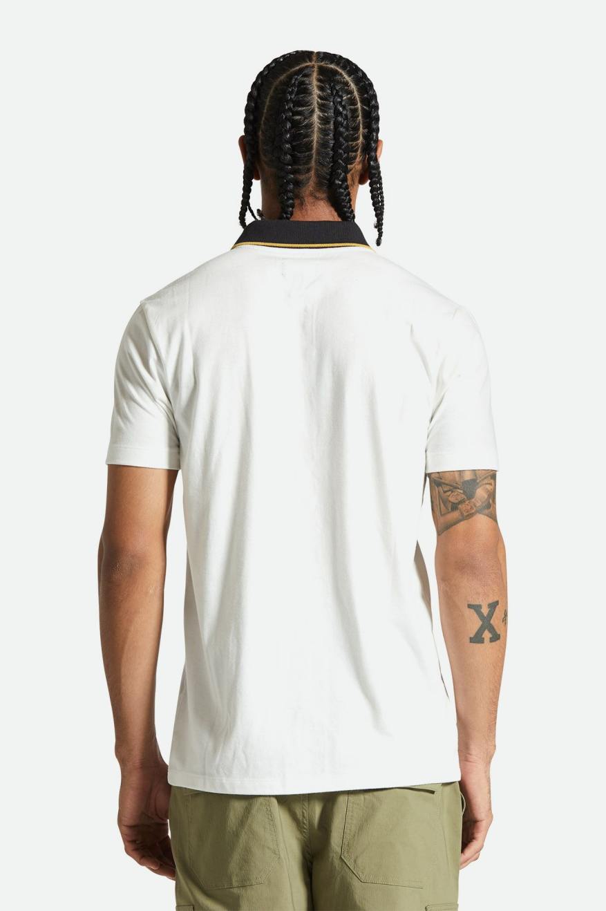 Mod Flex Short Sleeve Polo - Off White/Black