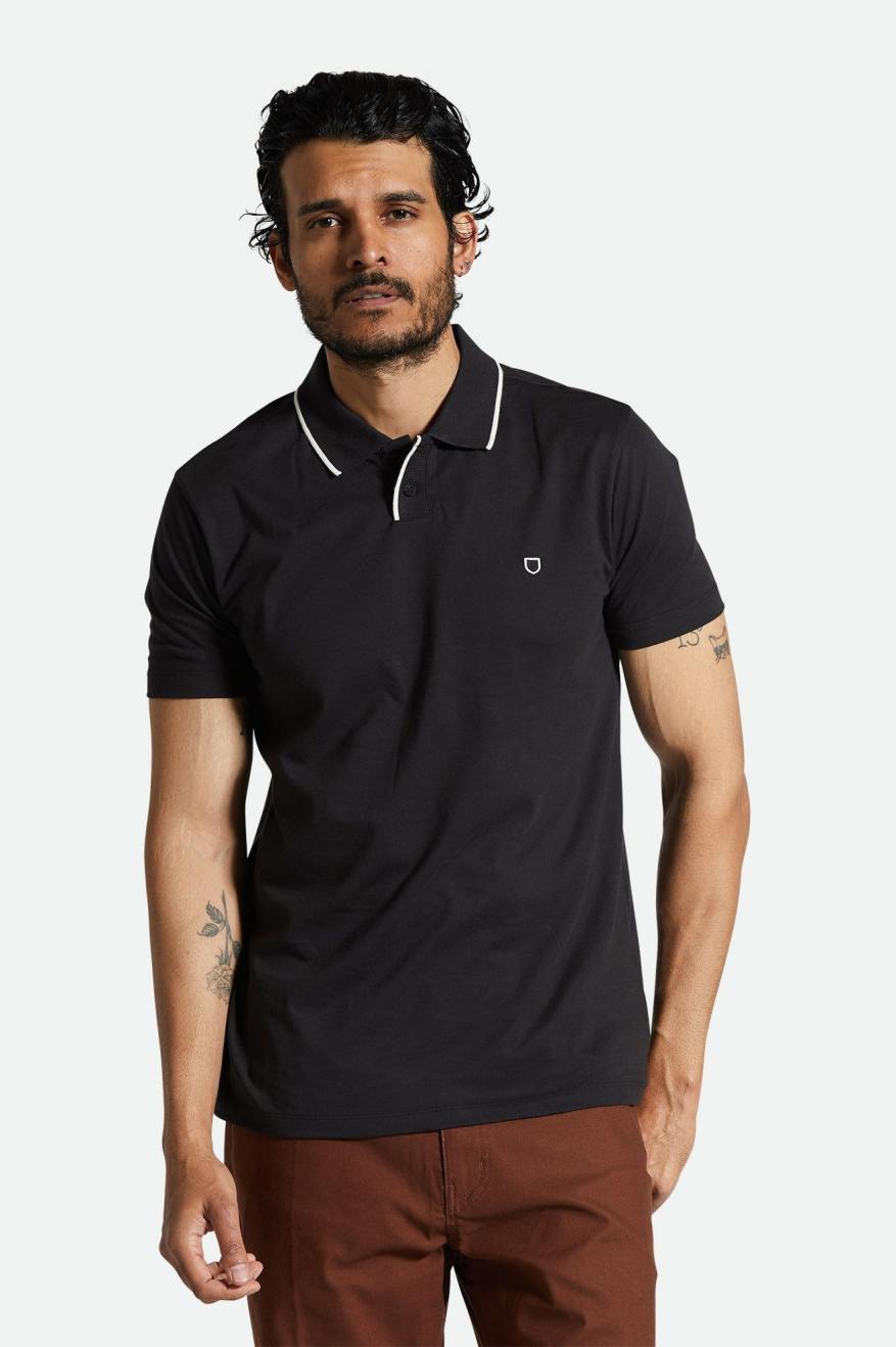 Mod Flex Short Sleeve Polo Shirt Black.