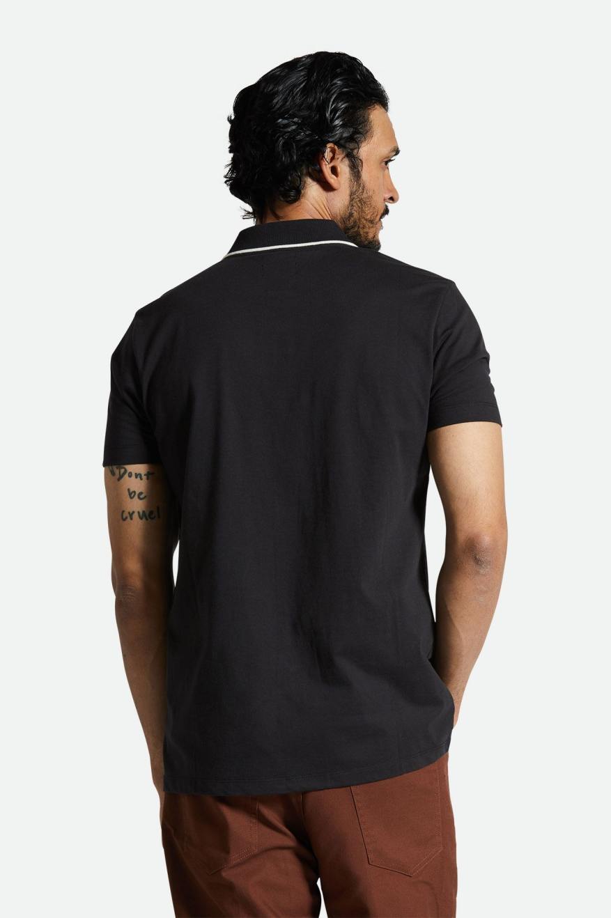 Mod Flex Short Sleeve Polo Shirt Black.