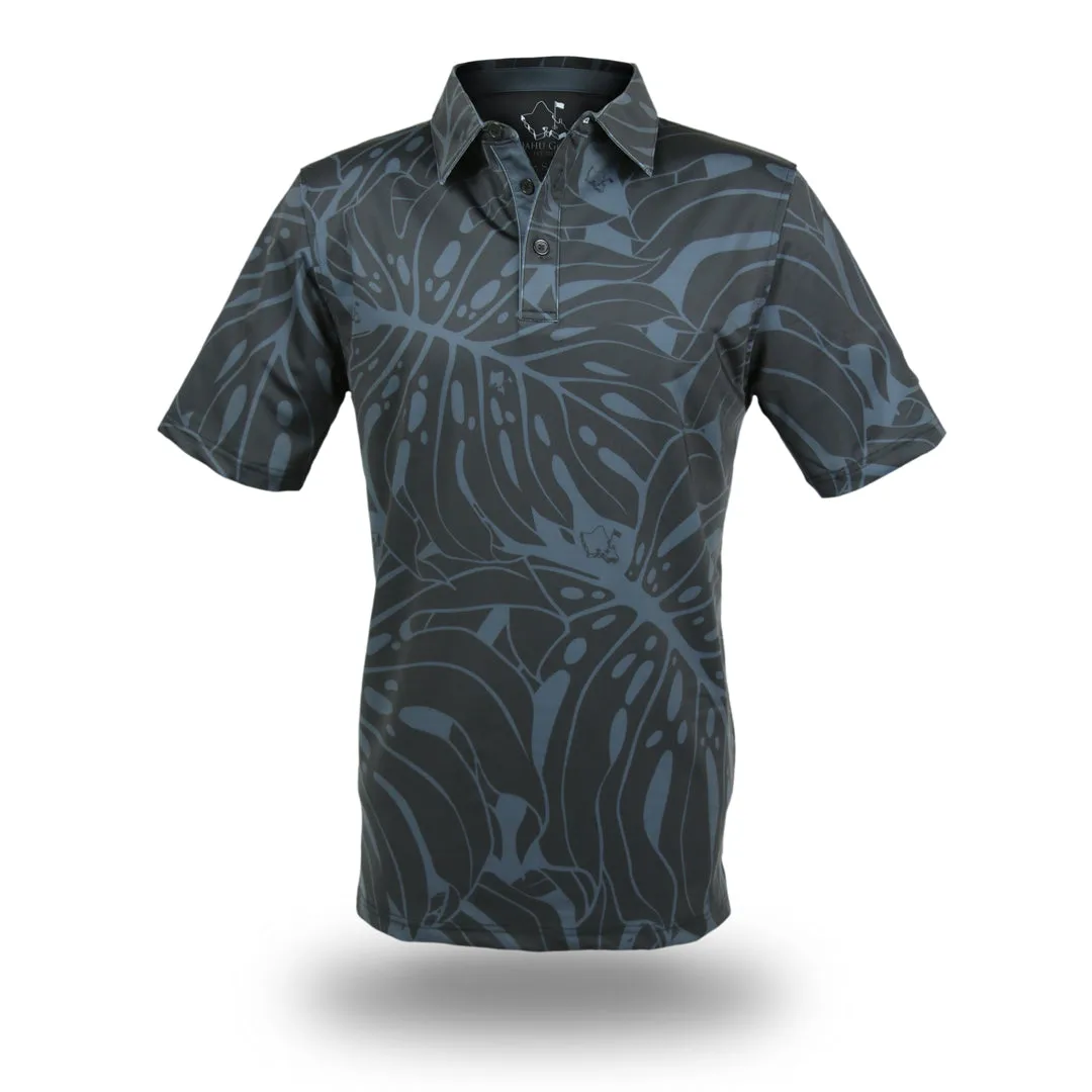 Monstera 2.0, Black Polo for Men, Obsidian Variant