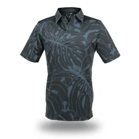 Monstera 2.0, Black Polo for Men, Obsidian Variant