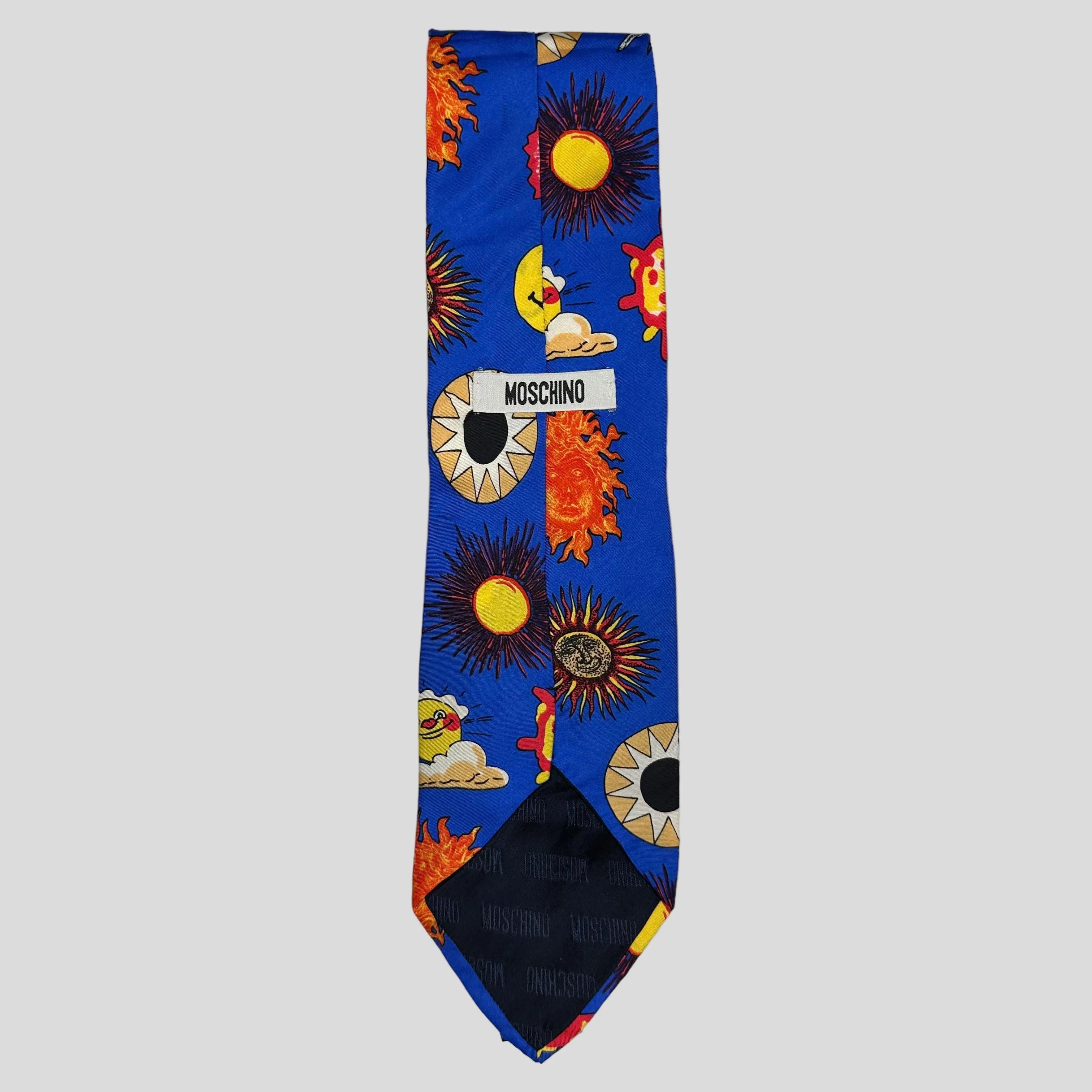 Vintage Moschino Jeans 1993 Silk Sun Tie - One Size