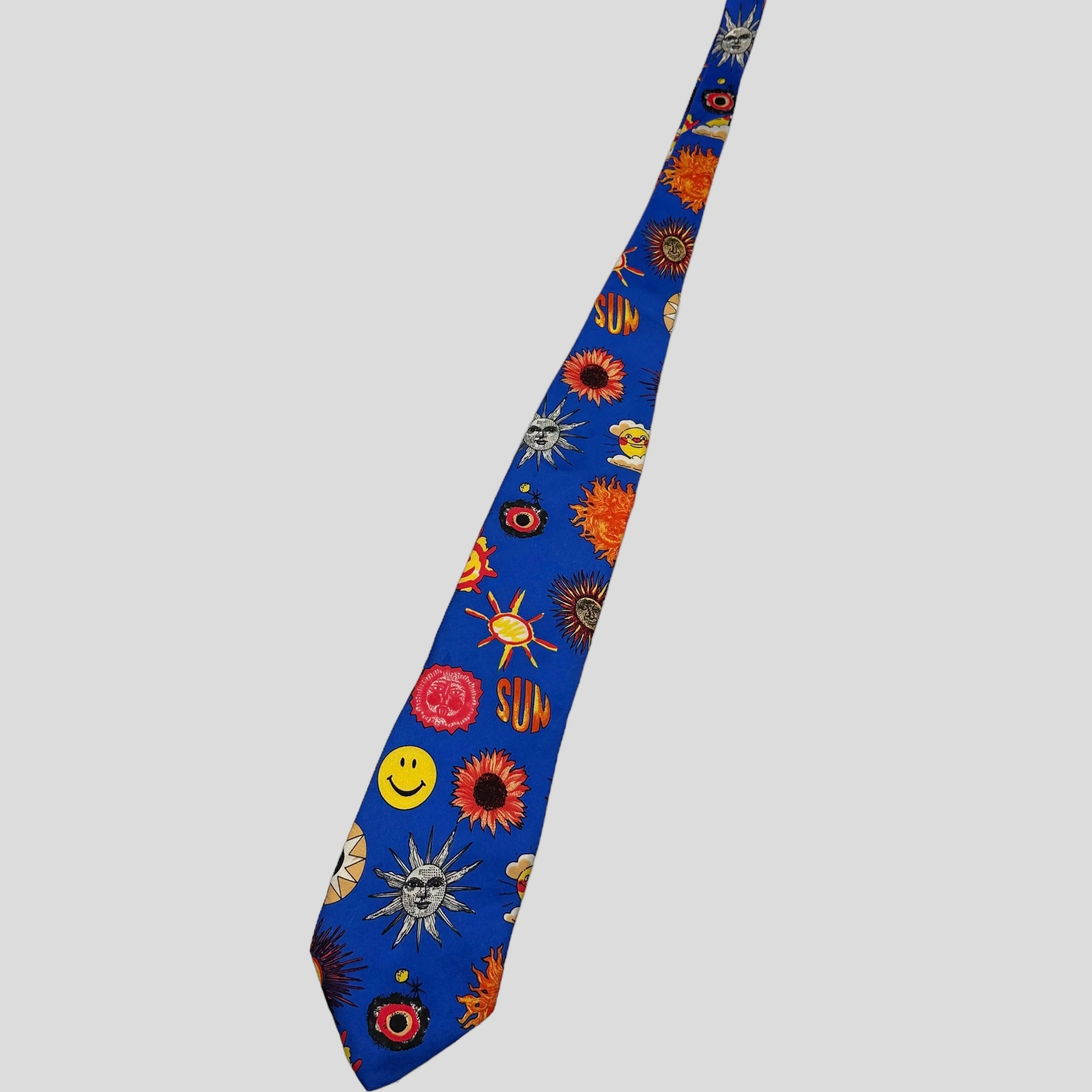 Vintage Moschino Jeans 1993 Silk Sun Tie - One Size