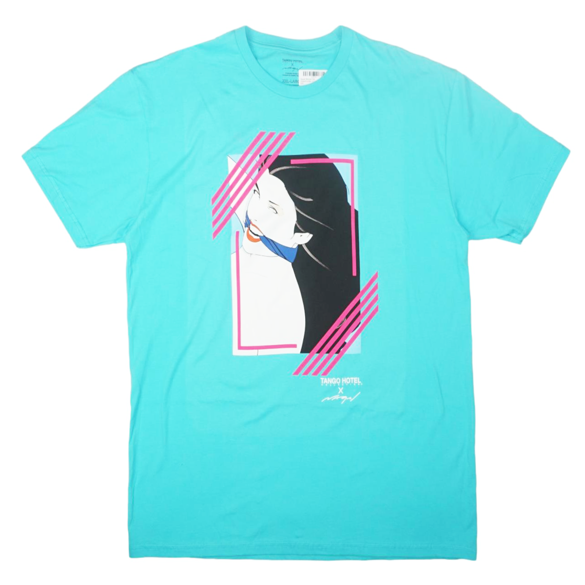 Nagel Women's Teal Pink Black T-Shirt - D12