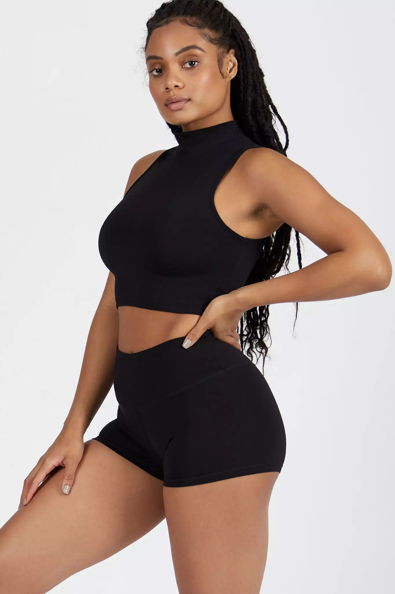 Naomi High Neck Crop Top