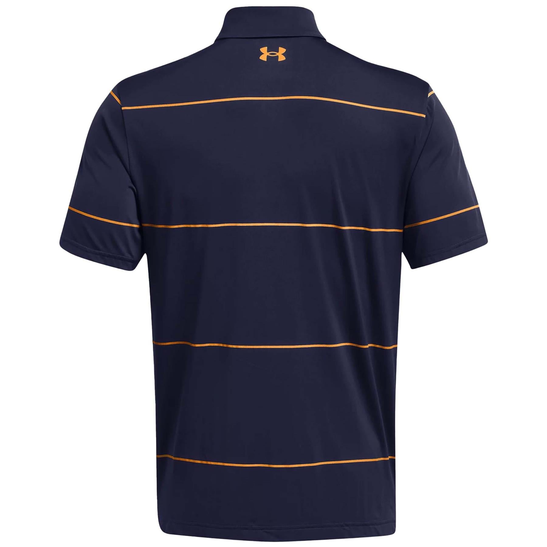 Navy and Orange Playoff 3.0 Stripe Polo - SS24